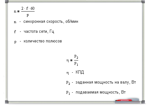 формула определения синхронной скорости